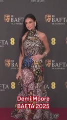 Demi Moore in 2025 BAFTA's red carpet