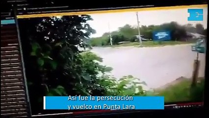 Así fue la persecución y vuelco en Punta Lara