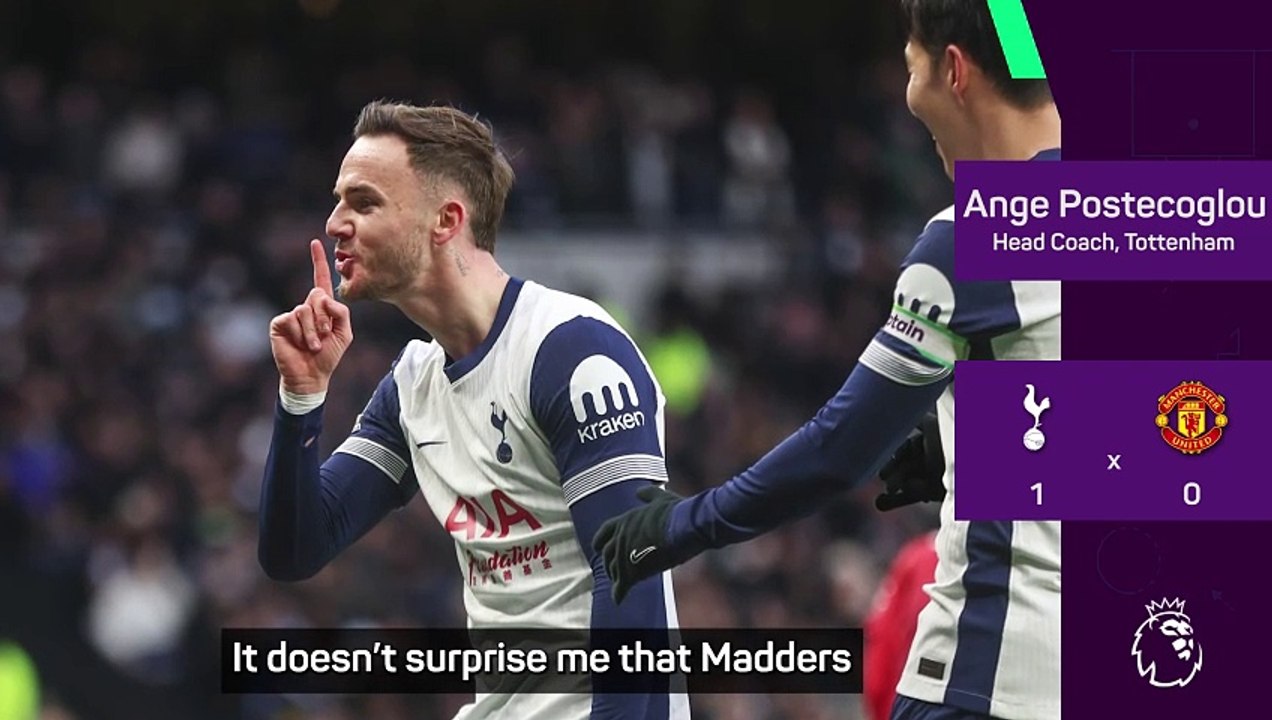 Postecoglou 'not surprised' with Maddison celebration after United winner