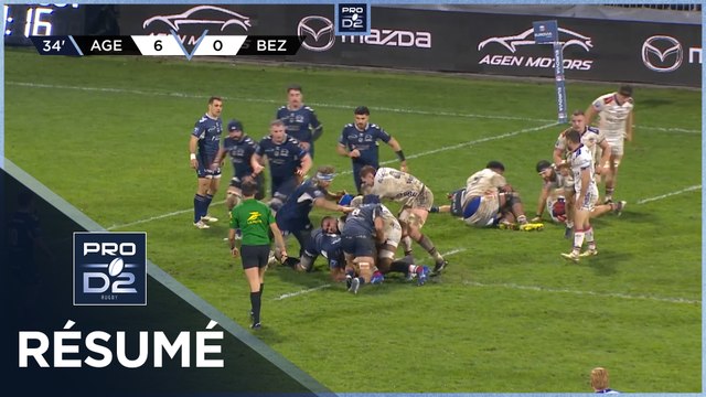 PRO D2 Saison 2024-2025 J20 - Résumé SU Agen - AS Béziers Hérault