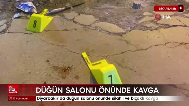 Diyarbakır’da düğün salonu önünde silahlı ve bıçaklı kavga