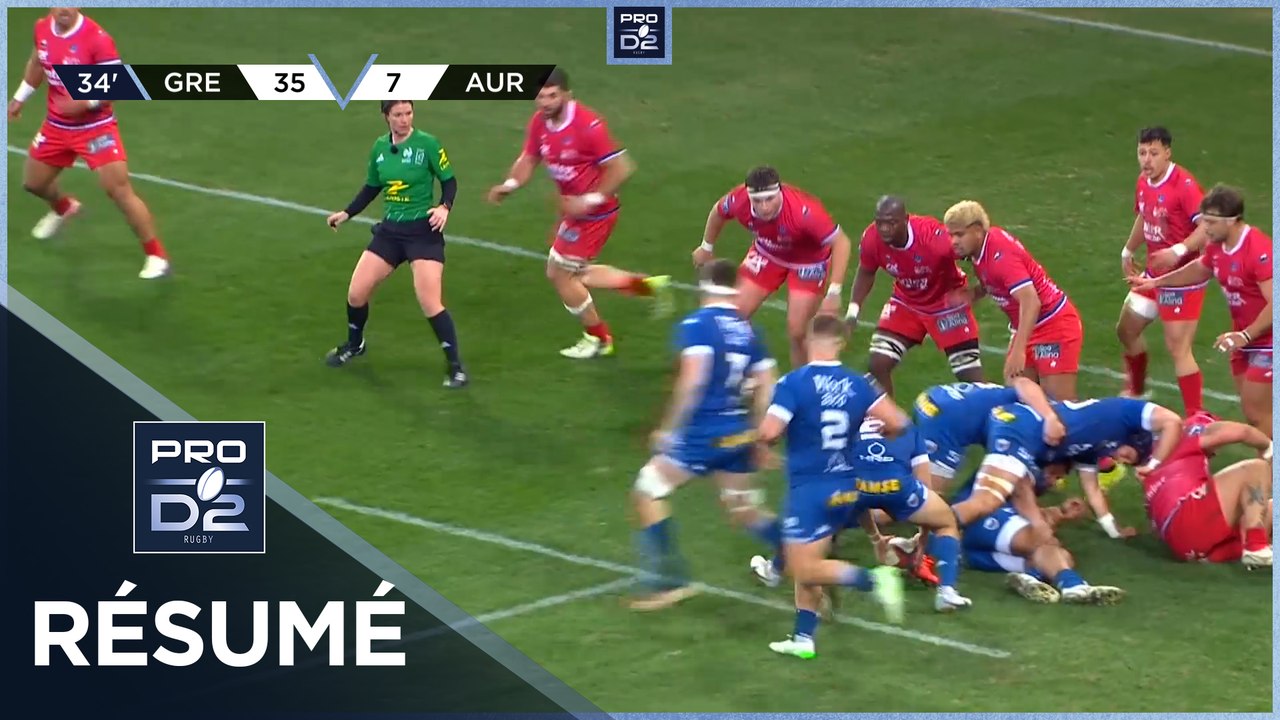 PRO D2 Saison 2024-2025 J20 - Résumé FC Grenoble Rugby - Stade Aurillacois