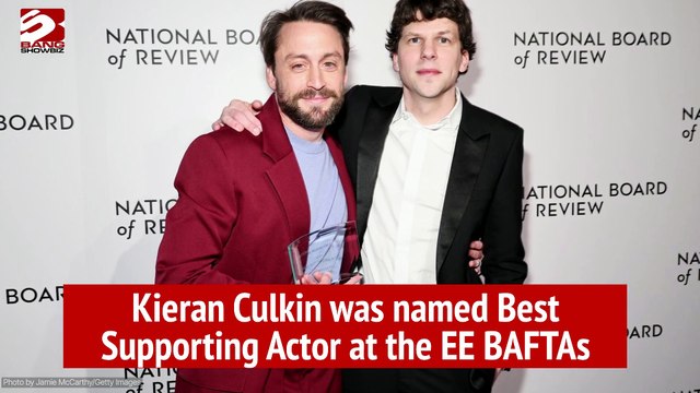 Kieran Culkin was named Best Supporting Actor at the EE BAFTAs