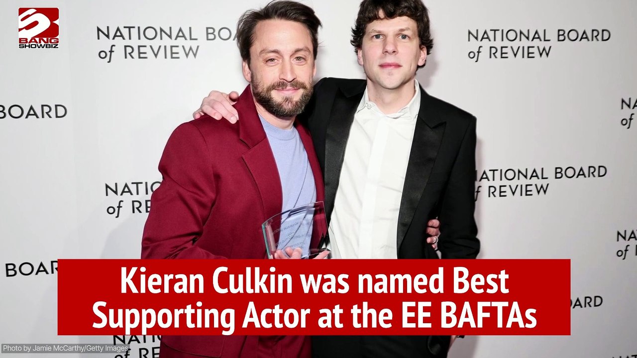 Kieran Culkin was named Best Supporting Actor at the EE BAFTAs