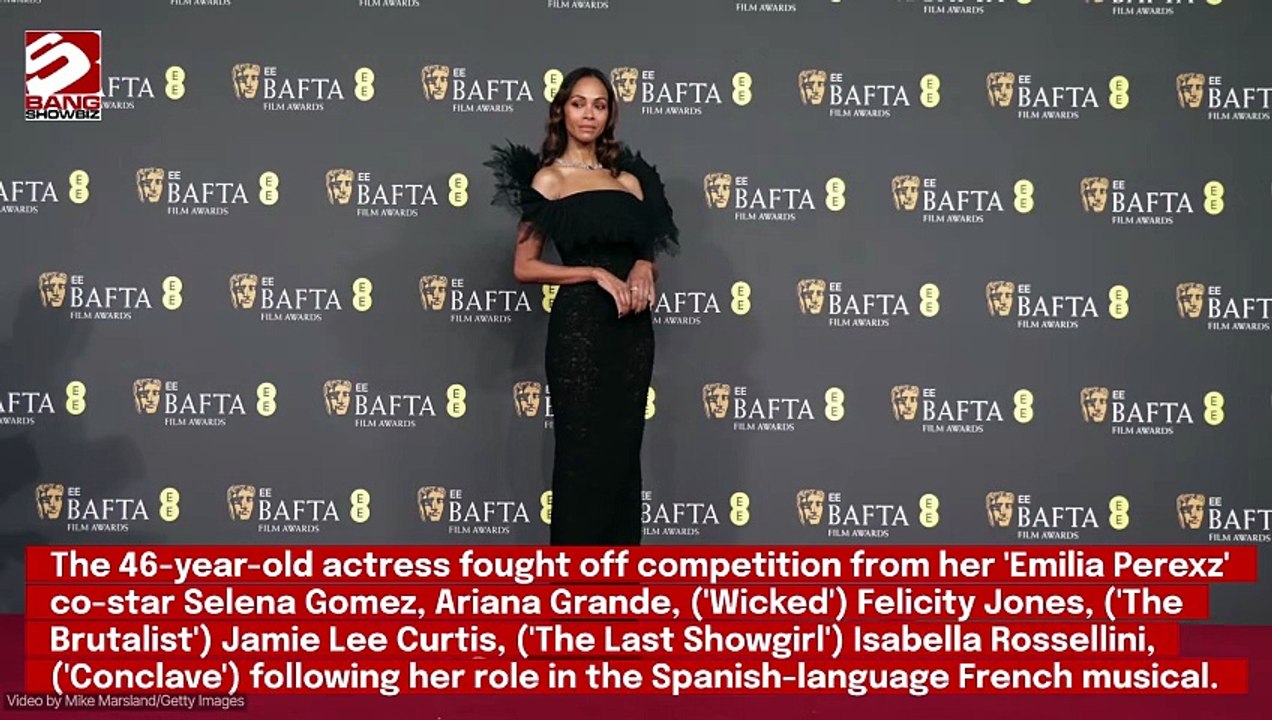 Zoe Saldana broke down in tears as she accepted the Best Supporting Actress at the EE BAFTAs