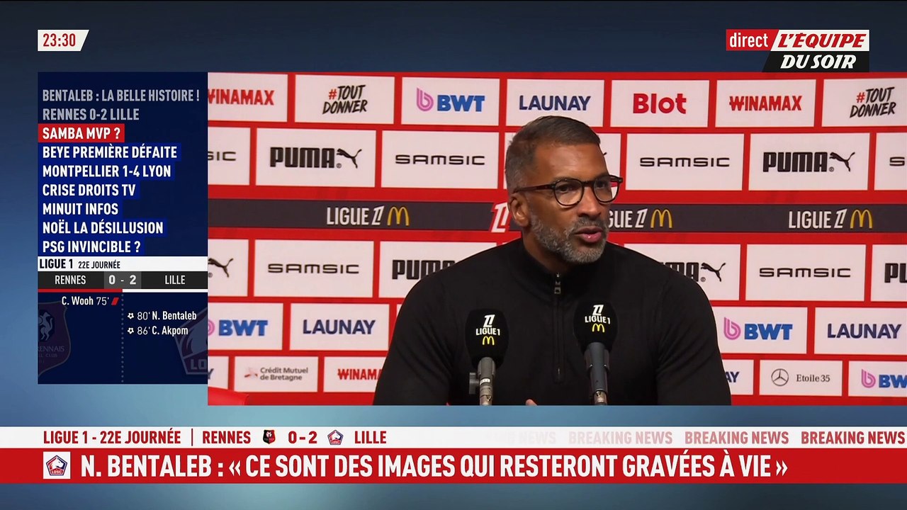 Habib Beye (Rennes) : « Lille a toujours été dans une forme de contrôle » - Foot - Ligue 1