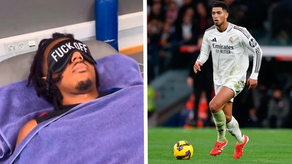 Lamine Yamal muestra a Koundé con antifaz con la frase que provocó la expulsión de Jude Bellingham