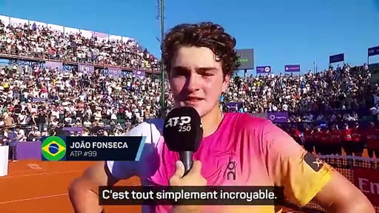 Buenos Aires - Fonseca après son premier titre...