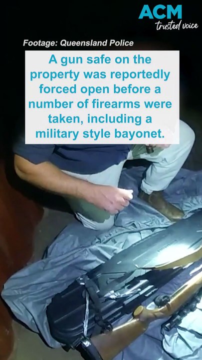 Stolen firearms, military style bayonet recovered in Queensland
