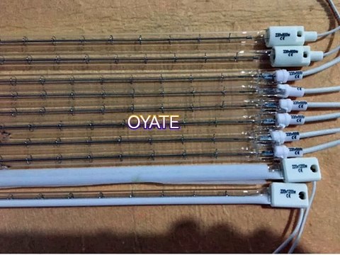 SK15 infrared heat lamps half white coated quartz heating element 700mm 220vac 2000w for PET blowing machines