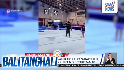 Miguel Tanfelix, nag-flex sa pag-backflip; Binigyan ni Carlos Yulo ng score na 10 | Balitanghali