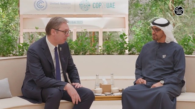 UAE President Sheikh Mohamed meets with leaders from Germany and Serbia at COP28