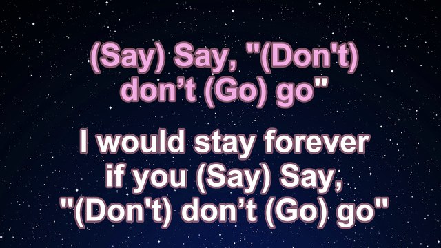Karaoke♬ Say Don't Go - Taylor Swift 【No Guide Melody】 Instrumental, Lyric
