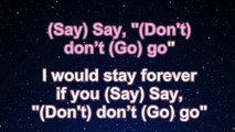 Karaoke♬ Say Don't Go - Taylor Swift 【No Guide Melody】 Instrumental, Lyric