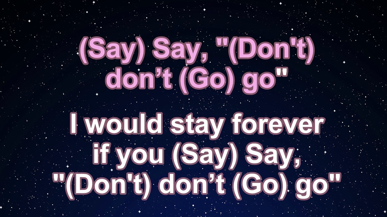 Karaoke♬ Say Don't Go - Taylor Swift 【No Guide Melody】 Instrumental, Lyric