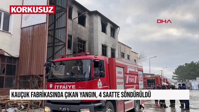 Kauçuk fabrikasında çıkan yangın, 4 saatte söndürüldü
