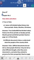 History Class 8th  Chapter No. 1 Question No 1How when and where