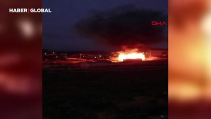 Prefabrik evde yangın