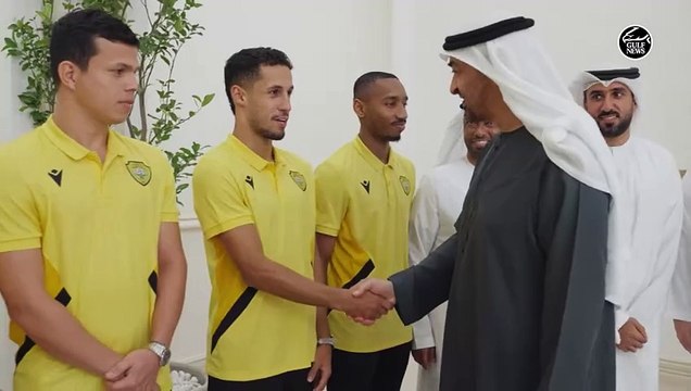 UAE President Sheikh Mohammed receives Al Wasl Football Club in Abu Dhabi