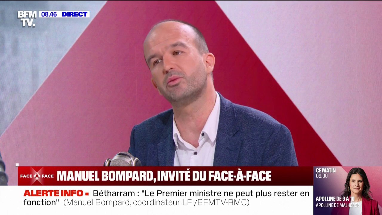 Motion de censure ce mercredi: "Nous, on vote toutes les motions de censure de gauche" explique Manuel Bompard, coordinateur de La France Insoumise