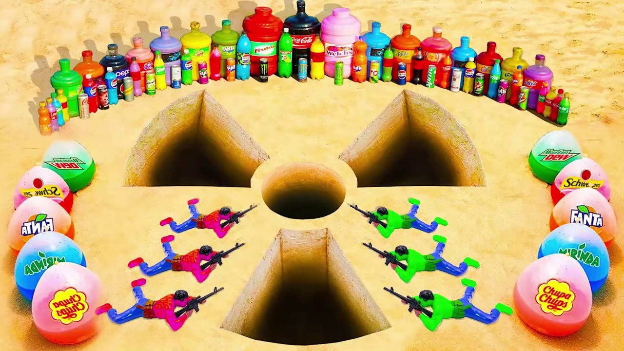 EXPERIMENT Spiderman vs Toothpaste Eruption from She Hulk Logo Pit, Big Fanta, Coca Cola vs Mentos