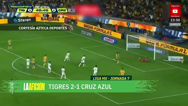 Tigres derrota a Cruz Azul en el Volcán y pelea por el liderato de la Liga MX