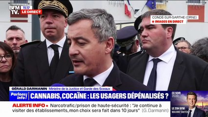 Légalisation du cannabis: "C'est un discours de défaite", estime Gérald Darmanin