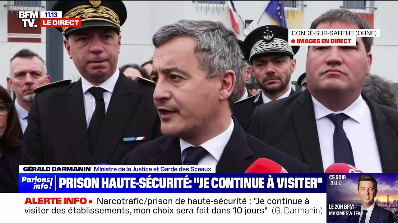 Prison de haute sécurité: "Il faudra d'autres établissements dans les années qui viennent", estime Gérald Darmanin