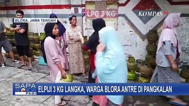 Elpiji 3 Kg Masih Langka, Warga Blora Antre di Pangkalan