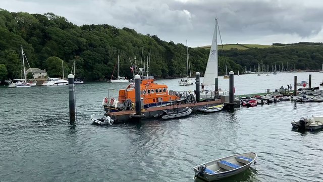 The Fowey all-weather lifeboat in Cornwall by Andrew Townsend