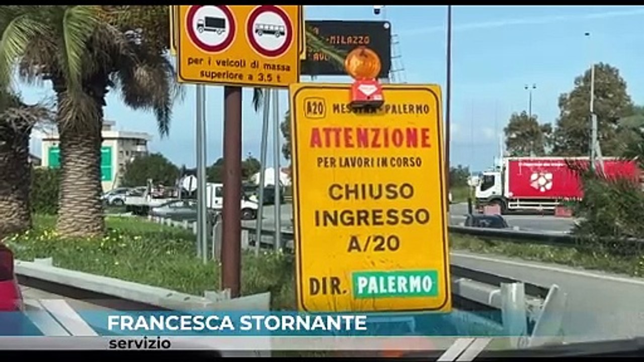 Chiusa l'autostrada tra Rometta e Milazzo, viabilità sotto controllo