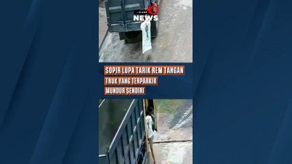 Viral detik-detik truk mundur tapi bisa diamankan sang sopir