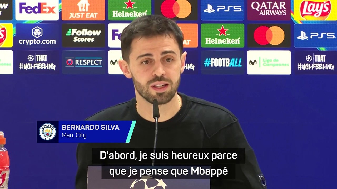Man. City - Bernardo Silva : “Mbappé est spécial, mais Madrid a beaucoup d’armes différentes”