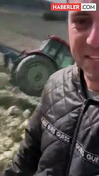 Ukraynalı tarla sahibi özçekim yapmak isterken kaza anını görüntüledi