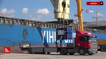 Deniz yoluyla gönderilen 100. kargo sevkiyatı Mersin Akkuyu'ya ulaştı