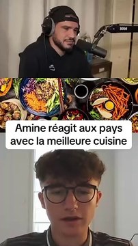 Amine réagit aux pays avec la meilleure cuisine 🧑‍🍳 #amine #aminematuer #cuisine #pays #gastronomie