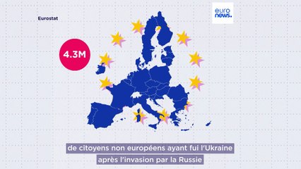 Combien de citoyens non européens bénéficiaient d'une protection temporaire à la fin de l'année 2024 ?