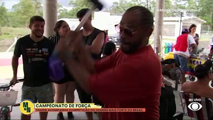 Quem é o homem mais forte do Brasil? Veja campeonato de força | Melhor da Noite