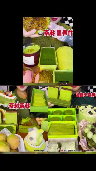 #117 Desserts Mukbang ASMR | Matcha desserts collection compilation #matcha #desserts #compilation