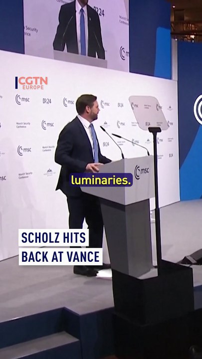 Scholz hits back at Vance