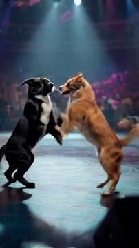 Cat and dog Animals dancing