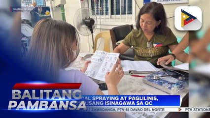 Chemical spraying at paglilinis, puspusang isinagawa sa Quezon City laban sa dengue