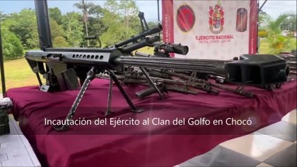 ¡Hasta un fusil que perfora blindajes! Ejército incauta poderoso arsenal del Clan del Golfo