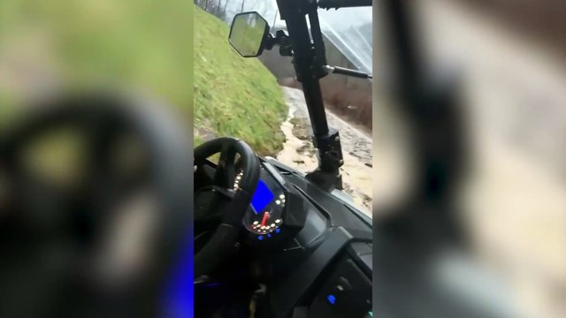 Video shows roads damaged in Kentucky after severe flooding