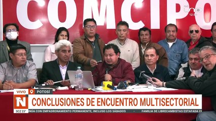 Conclusiones del quinto encuentro multisectorial en Potosí