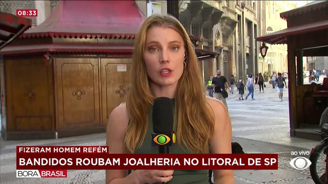 Criminosos encapuzados roubam joalheria no litoral de SP