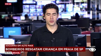 Águia resgata criança de 12 anos de afogamento no litoral de SP