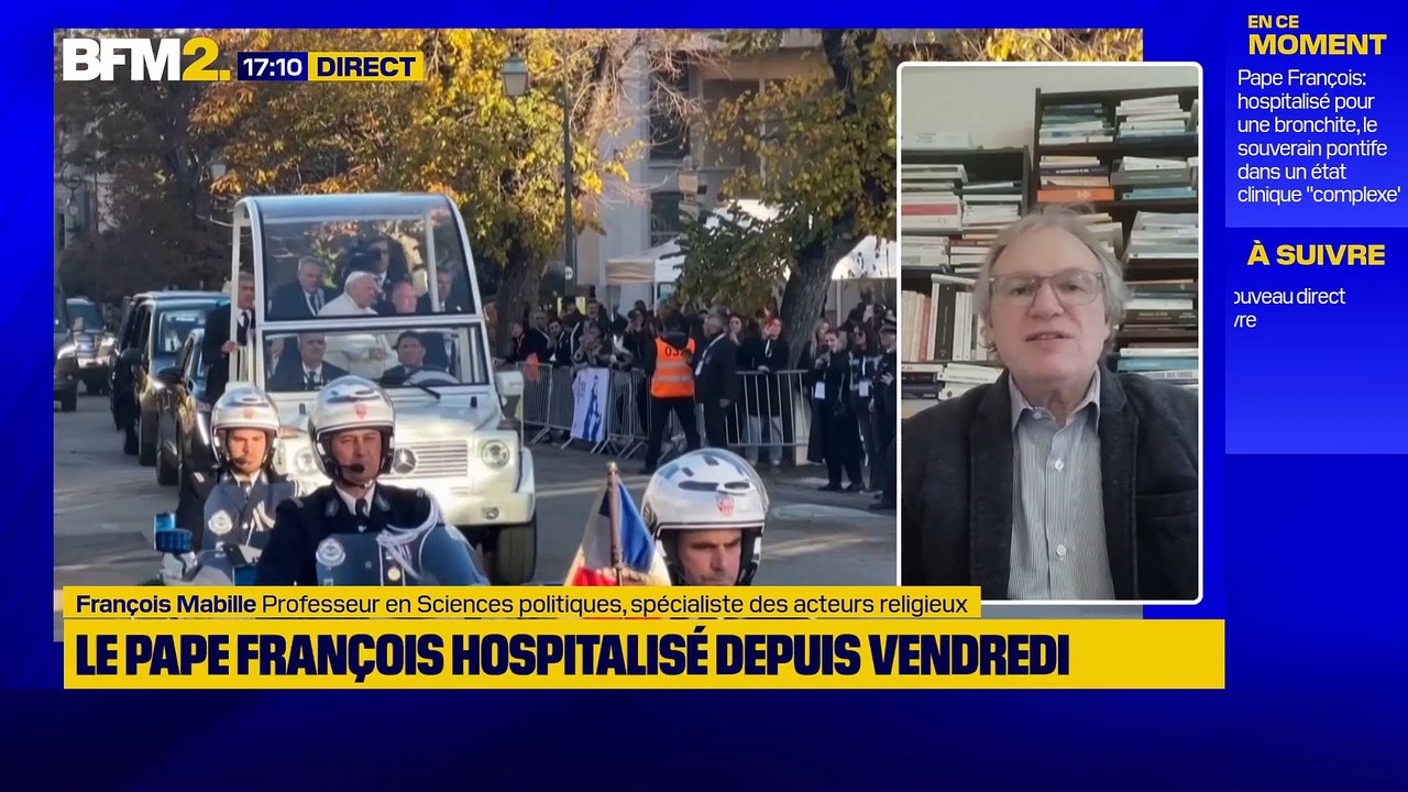Atteint par une bronchite, le pape François hospitalisé "tant que nécessaire", affirme le Vatican