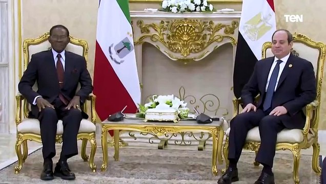 الرئيس عبد الفتاح السيسي يستقبل رئيس جمهورية غينيا الاستوائية على هامش معرض مصر الدولي للطاقة