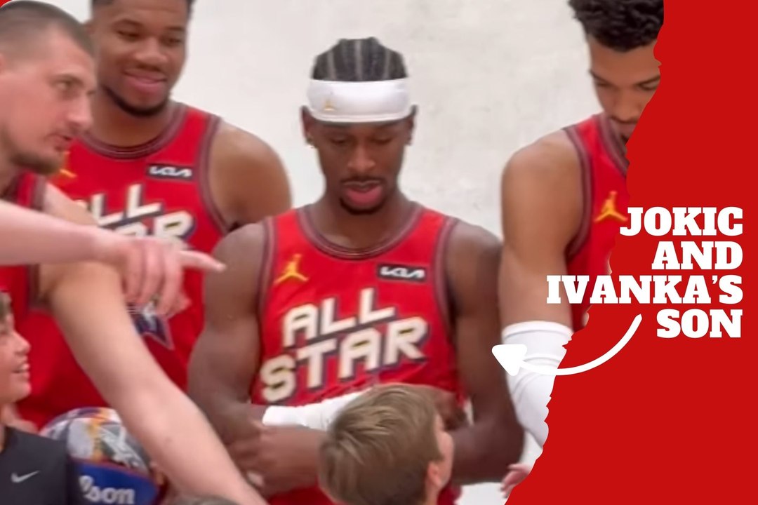 Ivanka Trump thanks the Joker! Nikola Jokic talks to Ivanka ' s son during All-Star